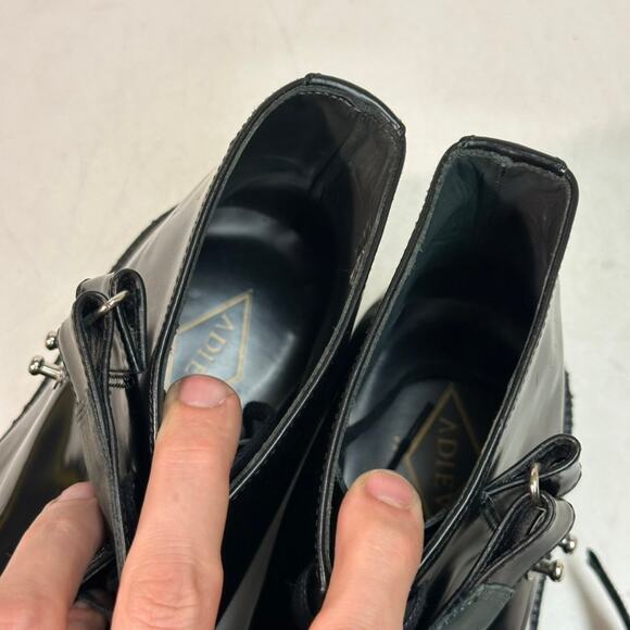 RARE Aideu Paris Richard Boots Polished Black Calf Crepe Sole EUC US 9 EU 42 main image 12
